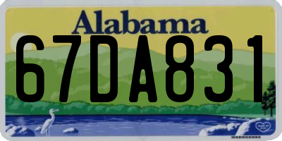 AL license plate 67DA831