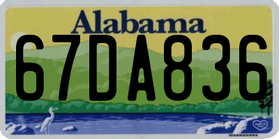 AL license plate 67DA836