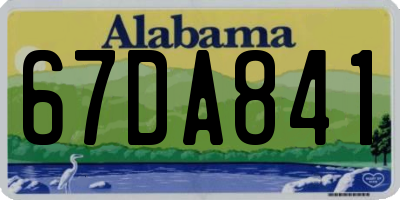 AL license plate 67DA841