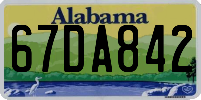 AL license plate 67DA842