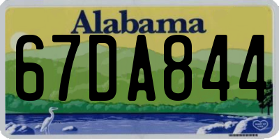 AL license plate 67DA844