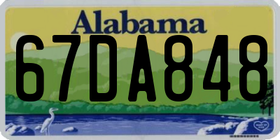 AL license plate 67DA848