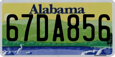 AL license plate 67DA856