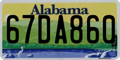 AL license plate 67DA860