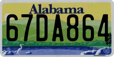 AL license plate 67DA864