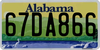 AL license plate 67DA866