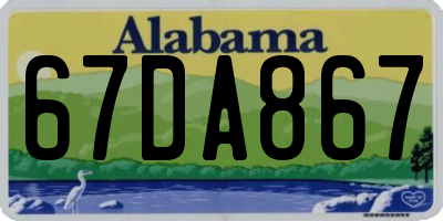 AL license plate 67DA867