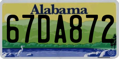 AL license plate 67DA872