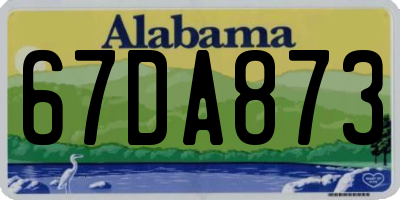 AL license plate 67DA873