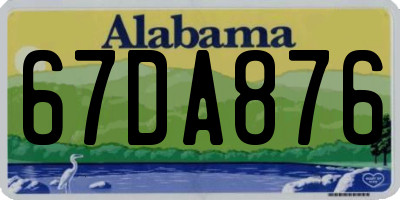 AL license plate 67DA876