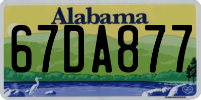 AL license plate 67DA877