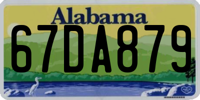 AL license plate 67DA879
