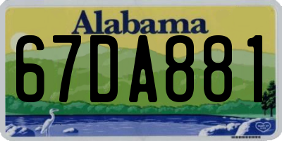 AL license plate 67DA881