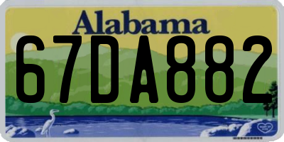AL license plate 67DA882