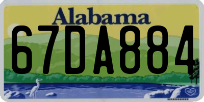 AL license plate 67DA884