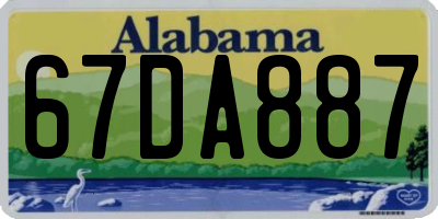 AL license plate 67DA887
