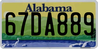 AL license plate 67DA889