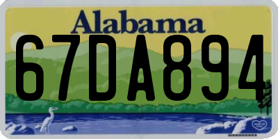 AL license plate 67DA894