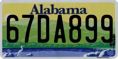 AL license plate 67DA899