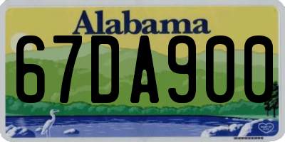 AL license plate 67DA900