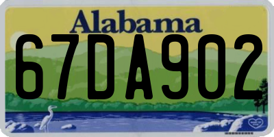 AL license plate 67DA902