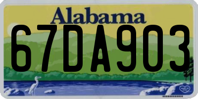AL license plate 67DA903