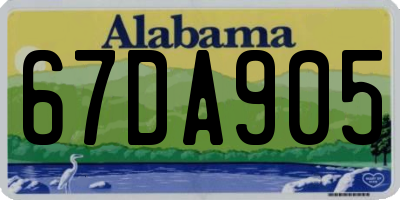 AL license plate 67DA905