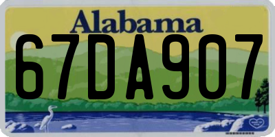 AL license plate 67DA907