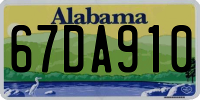 AL license plate 67DA910