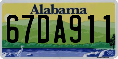 AL license plate 67DA911