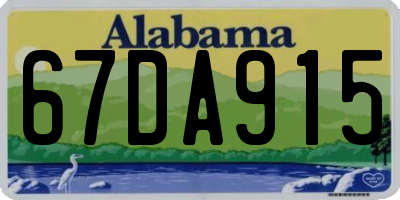 AL license plate 67DA915