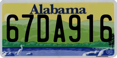 AL license plate 67DA916