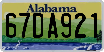 AL license plate 67DA921