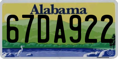AL license plate 67DA922