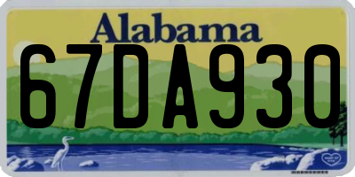 AL license plate 67DA930