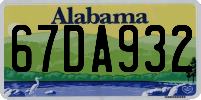AL license plate 67DA932