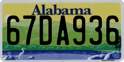 AL license plate 67DA936