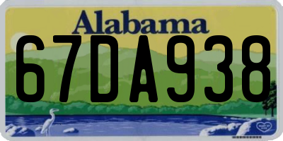 AL license plate 67DA938