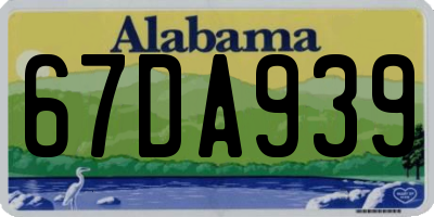 AL license plate 67DA939