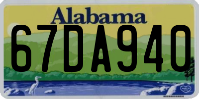 AL license plate 67DA940