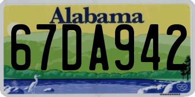 AL license plate 67DA942