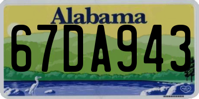 AL license plate 67DA943