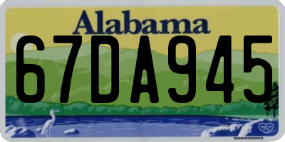 AL license plate 67DA945