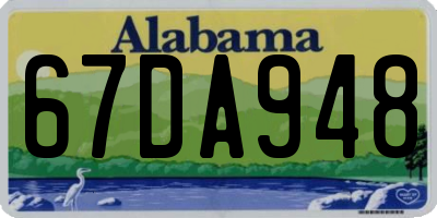 AL license plate 67DA948