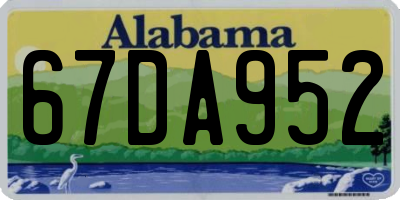 AL license plate 67DA952