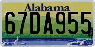 AL license plate 67DA955
