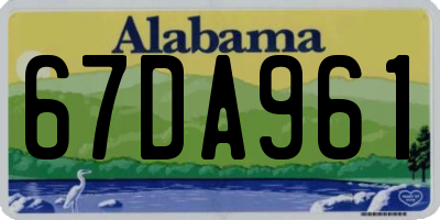 AL license plate 67DA961
