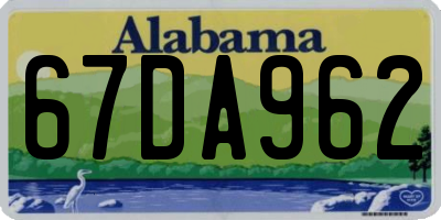 AL license plate 67DA962