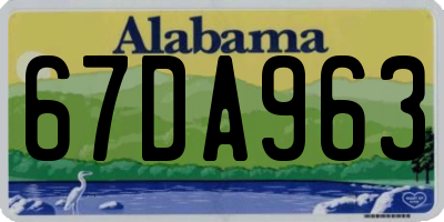 AL license plate 67DA963