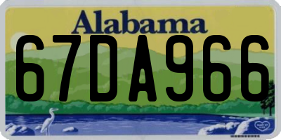 AL license plate 67DA966